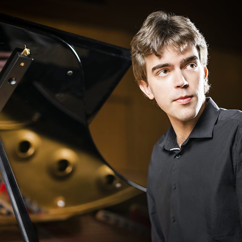 Young Concert Artist Albert Cano Smit photographed at Steinway Hall - classical pianist performing in Colorado